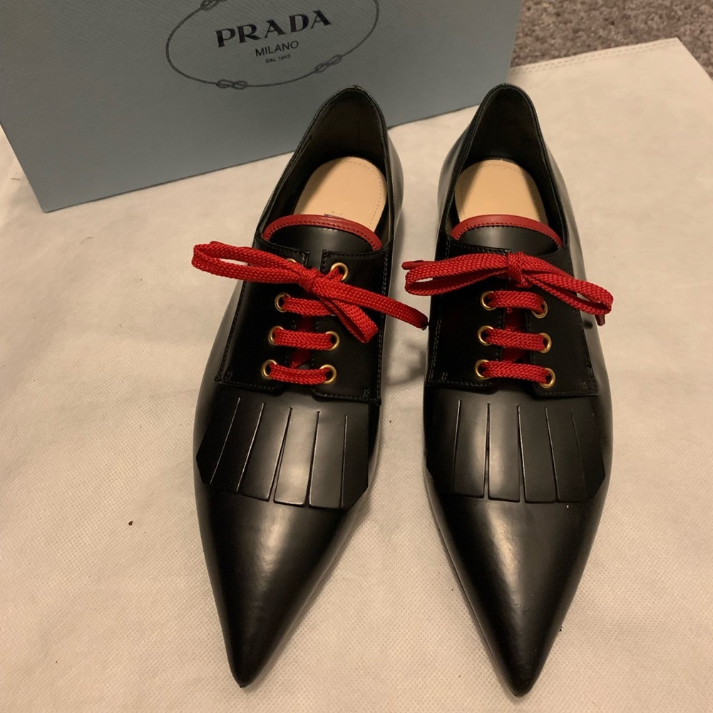 prada kiltie loafer
